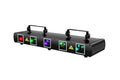 5 Beam Sound Activated DJ Party Lights RGBYC LED Music Projector with Remote Control DMX N239218