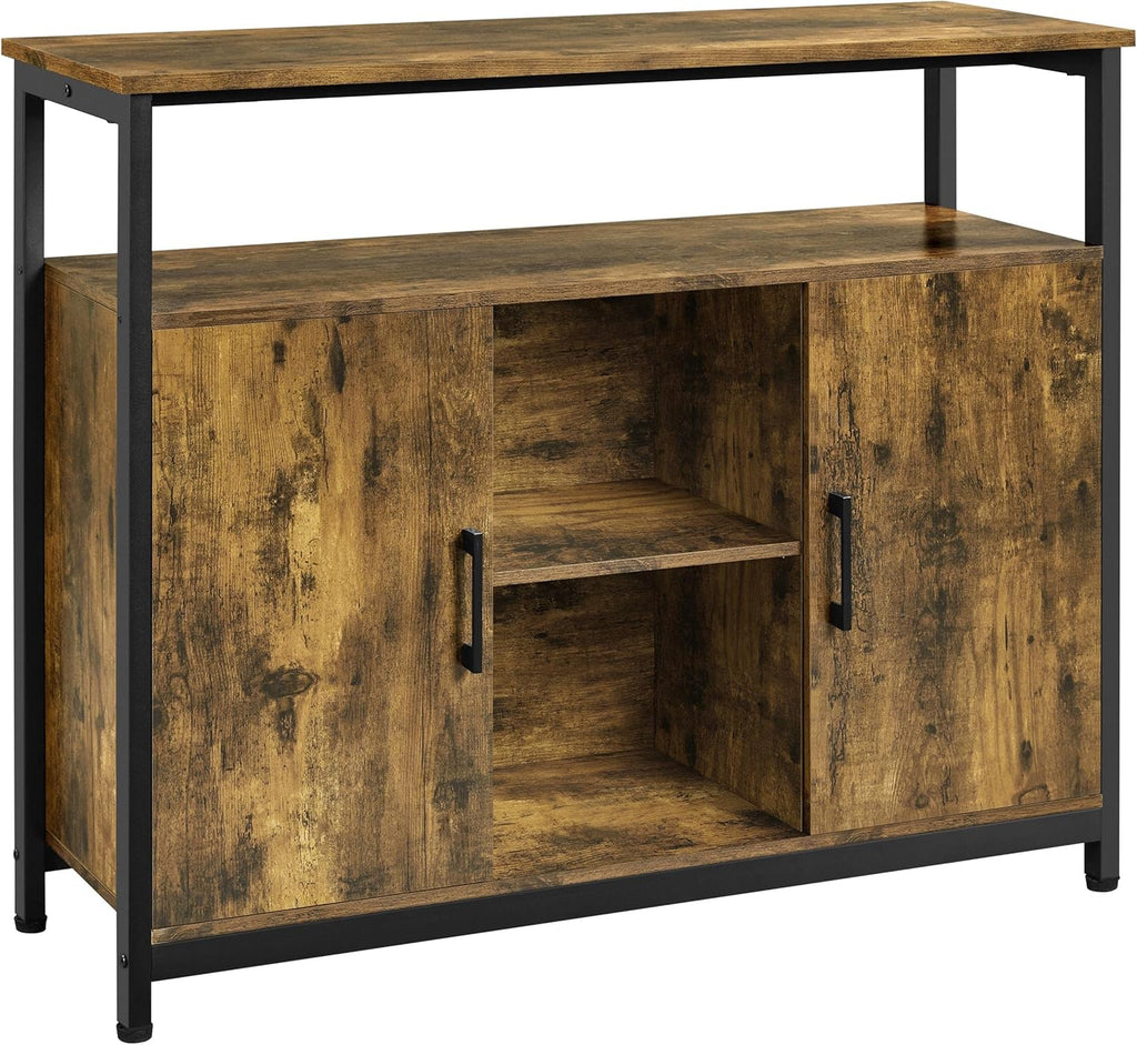 Gray Kitchen Storage Sideboard with Two Doors and Adjustable Shelf Z940205