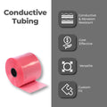 12'x750" Anti-Static Poly Tubing Roll 4 Mil, Pink, 1 Roll A107