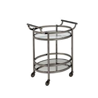 Clear Glass and Black Nickel Finish Serving Cart K77891