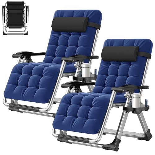 Zero Gravity Folding Lounge Chair with Removable Cushion E3548