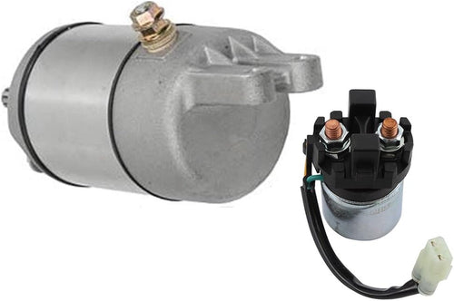 12V Starter & Relay Kit Compatible with Honda ATV TRX450ES 2001, Pack of 2 B136135