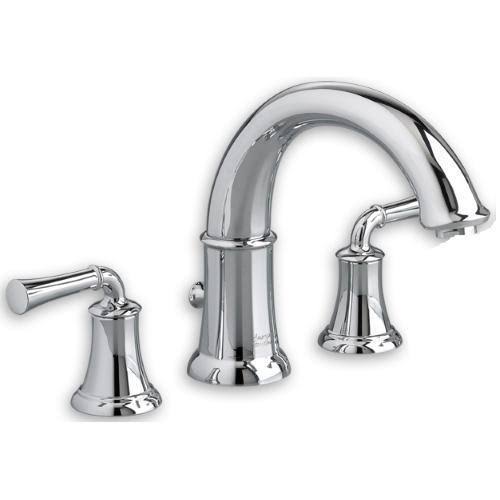 Deck-Mounted Tub Filler with Lever Handles and Personal Shower, Polished Chrome O117200
