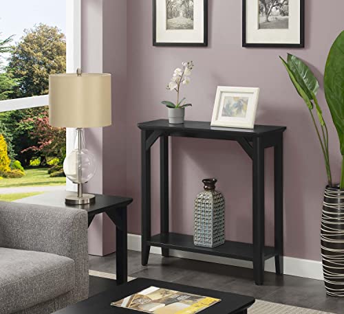 White Hall Table with Shelf F40671