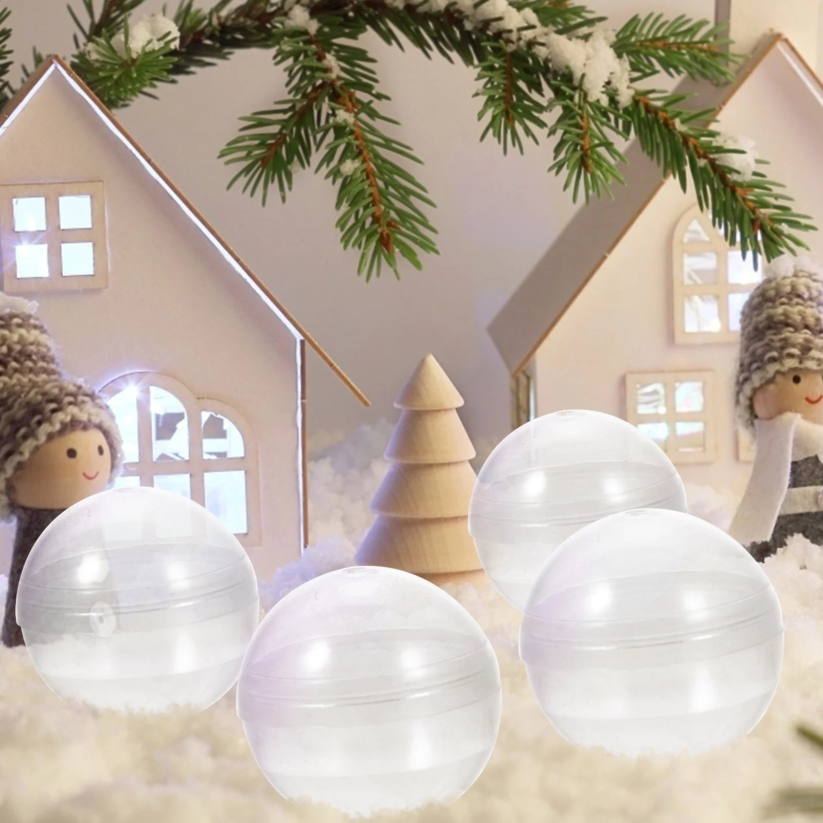 100 pcs Plastic Transparent Fillable Balls R3439