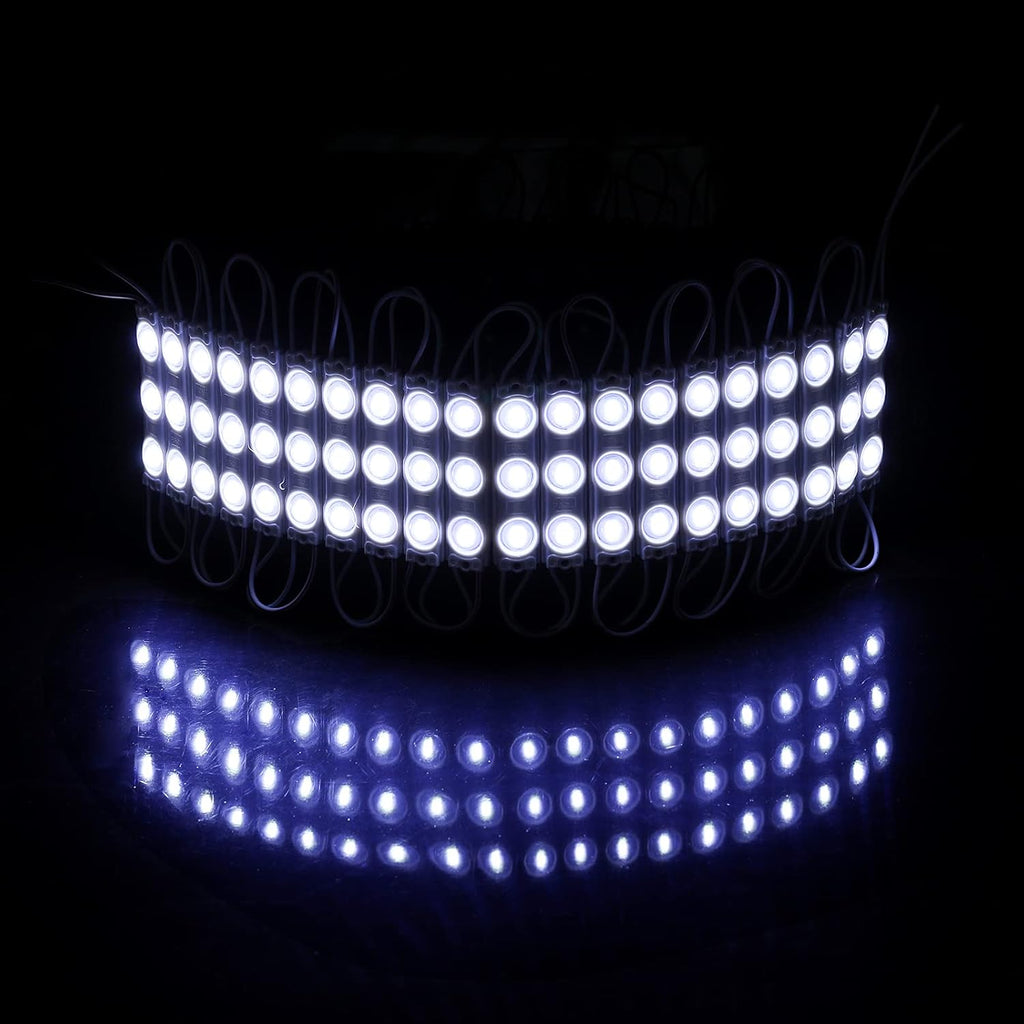 200 Pcs Waterproof LED Module Lights, 0.72W DC12V 6500K, White Light Pack of 2 W52536