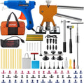 74 Pcs Paintless Dent Repair Kit with Led Baffle Board E7999