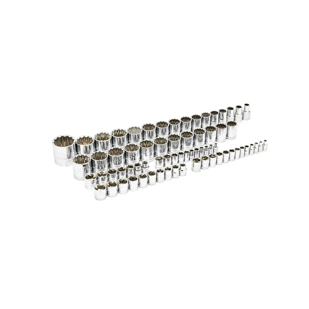 83 Pc. 1/4 3/8 1/2 90-Tooth SAE/Metric Mechanics Tool Set with EVA Foam Tray A838790