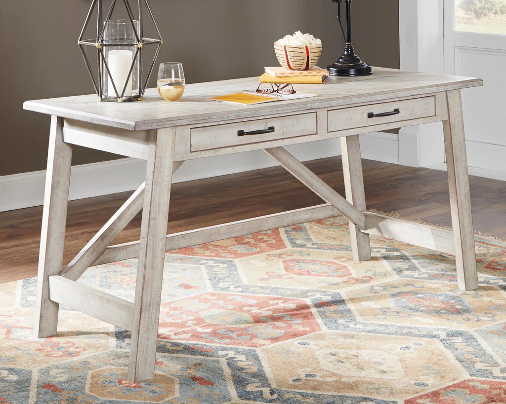 Whitewash 2 Drawer Desk B93581