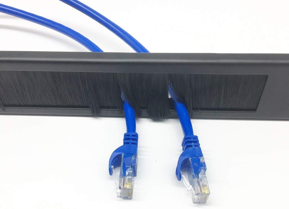 5 Pack 1U Horizontal Brush Cable Manager for 19 Inch Server Rack J374