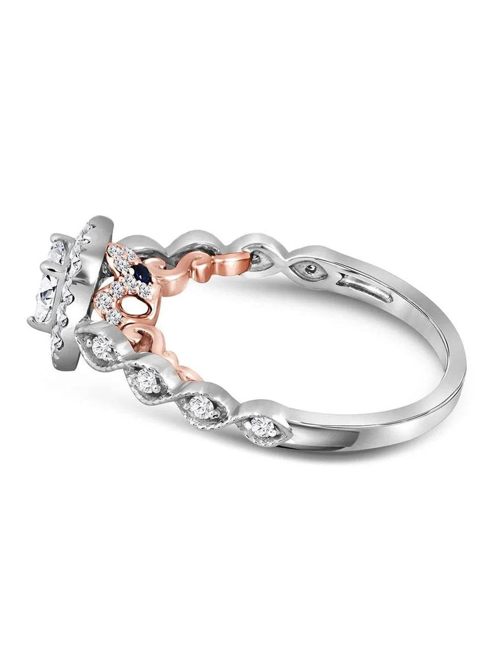 Emerald Cut Diamond Engagement Ring in 14K White Gold G16633