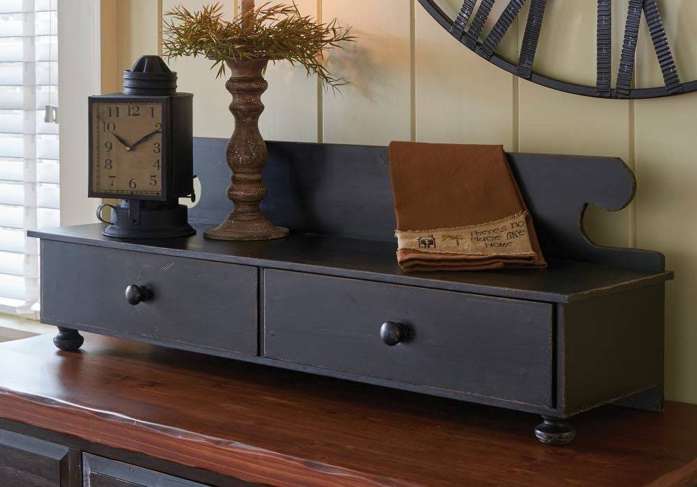 Aged Black Counter Shelf K153