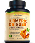 Turmeric Curcumin with Ginger & Apple Cider Vinegar, BioPerine Black Pepper, 95% Curcuminoids, Antioxidant Supplement W256