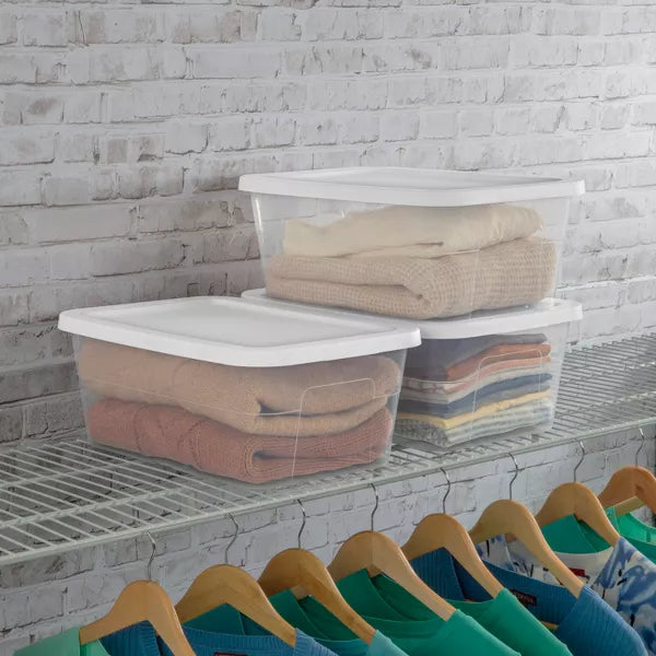 16qt Clear Storage Box with Lid Z810174