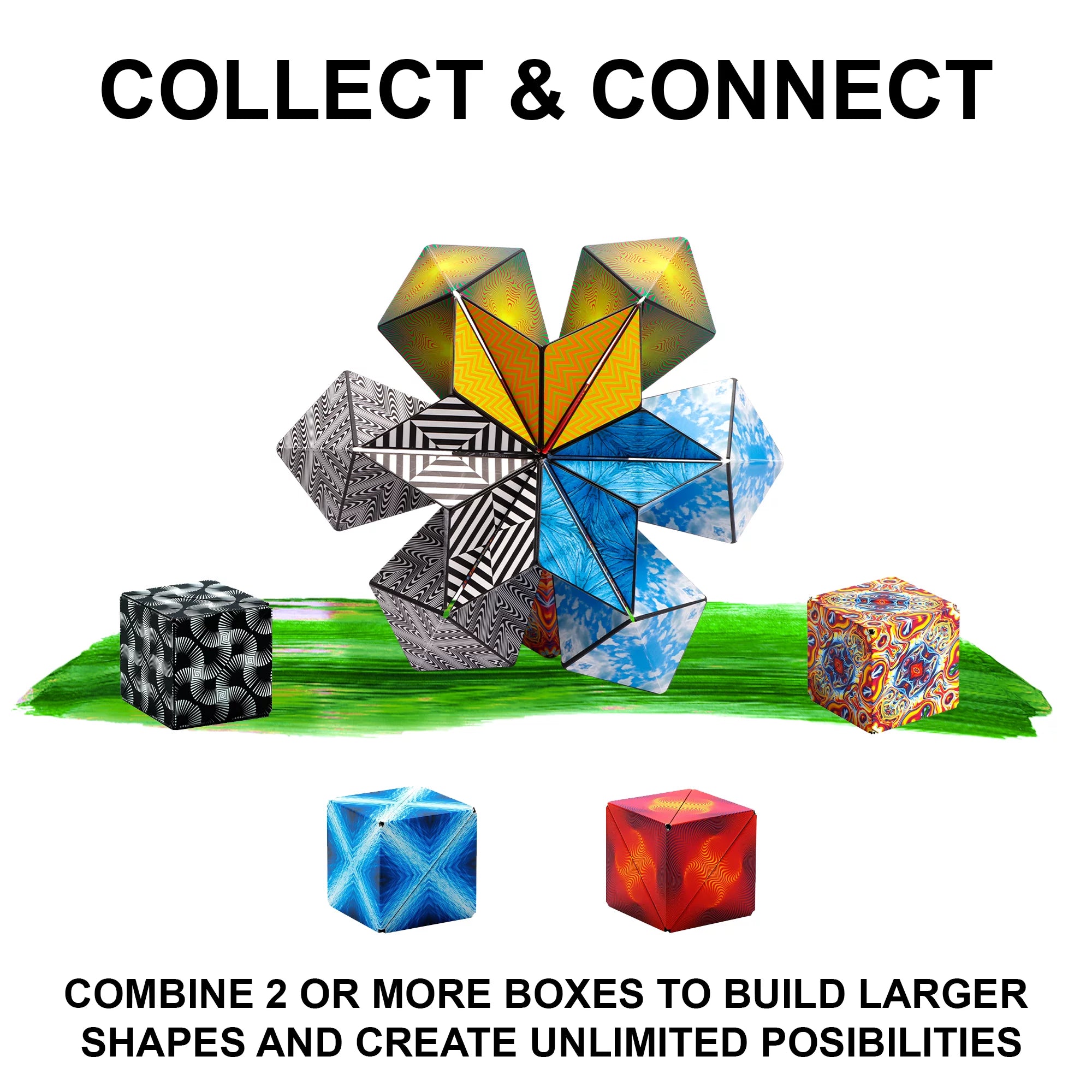 Gift Box of 4 Fidget Cube with 36 Rare Earth Magnets C5026