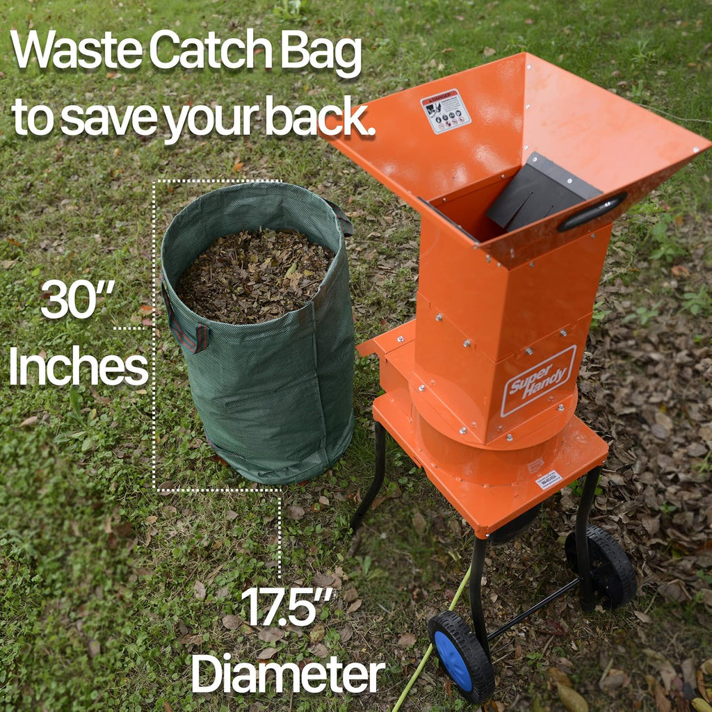 Leaf Mulcher Shredder 11Inch Blade Extension Cord Reel 12AWG x 65 Foot D1260