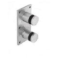 Polished Stainless Steel Glass Rail Standoff Fitting with Mounting Plate J241