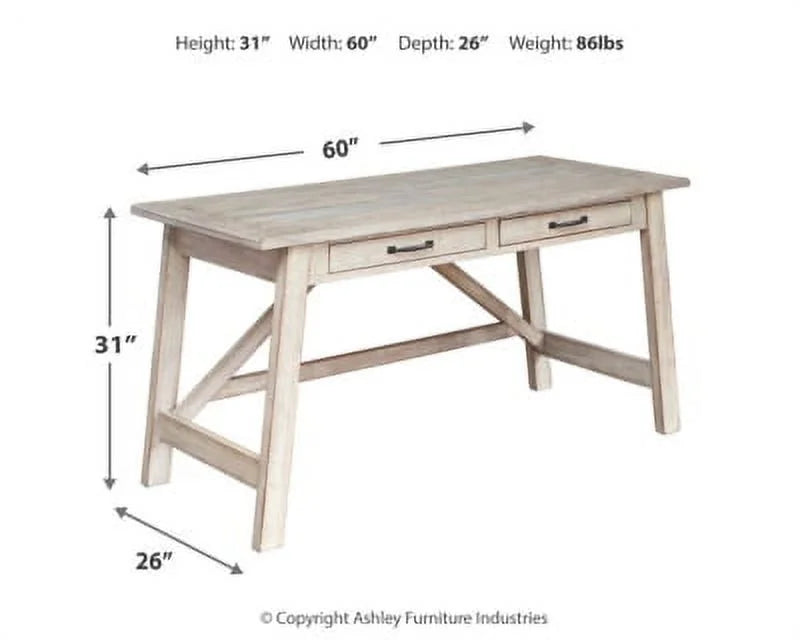Whitewash 2 Drawer Desk B93581