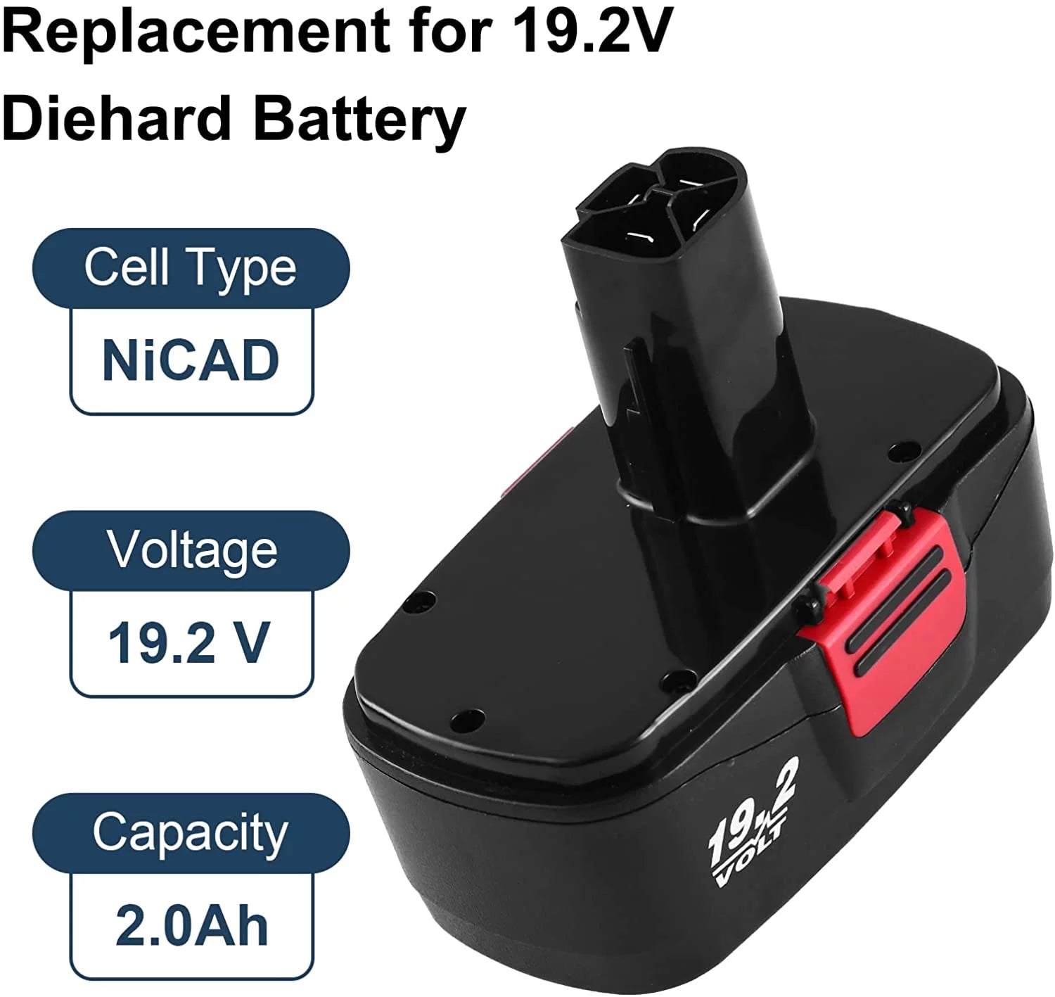2 Packs Replacement Battery Compatible with Craftsman 19.2 Volt C3 Cordless Tools V666626