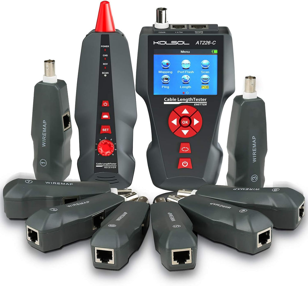 Network Cable Tester with LCD for RJ45, RJ11, BNC, Metal Cable L1681