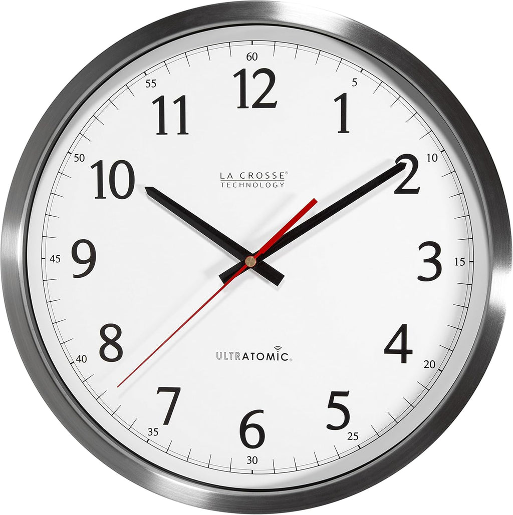 14 Inch Analog Stainless Steel Wall Clock X37267