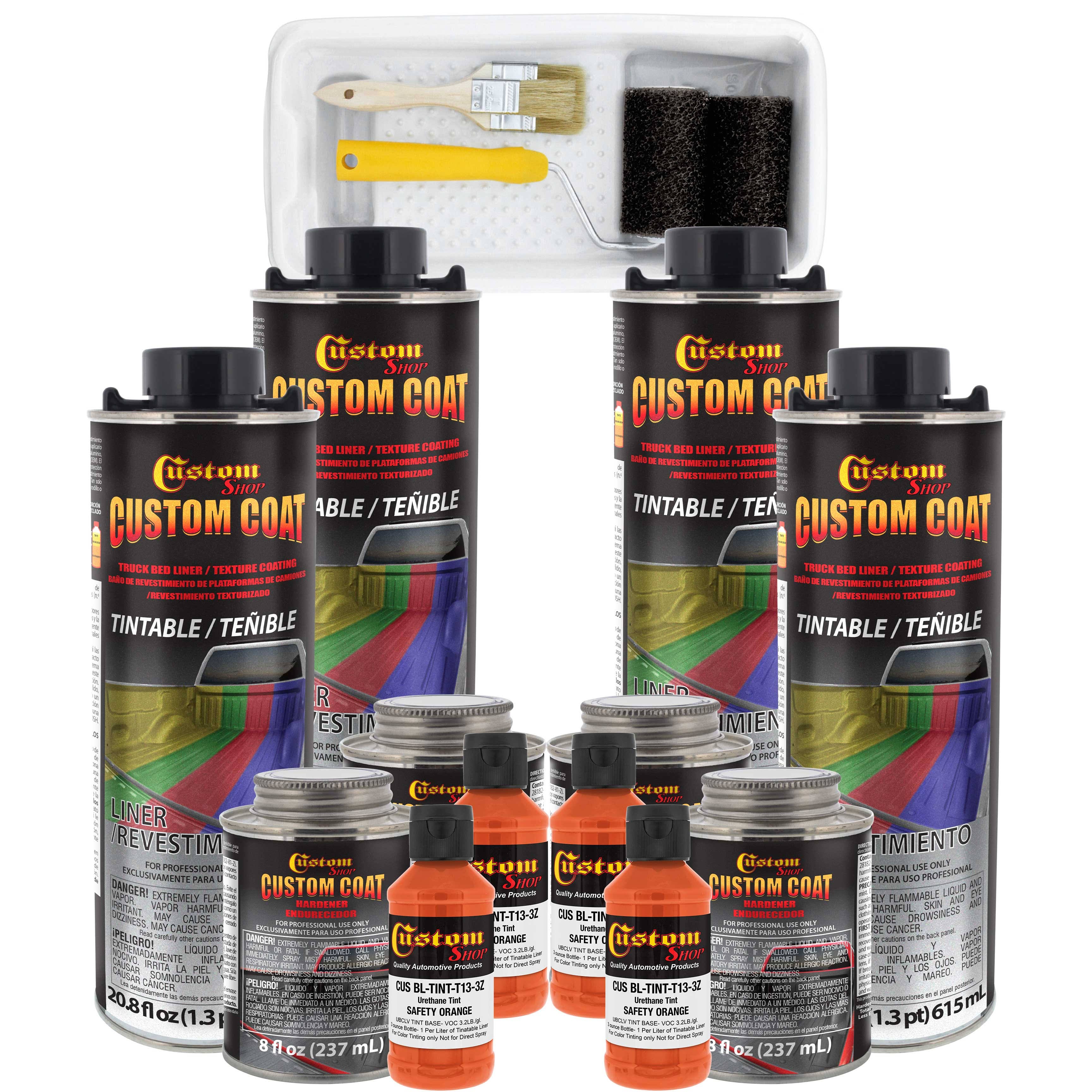 Safety Orange Urethane Spray-On Truck Bed Liner Kit, 4 LITER H7202