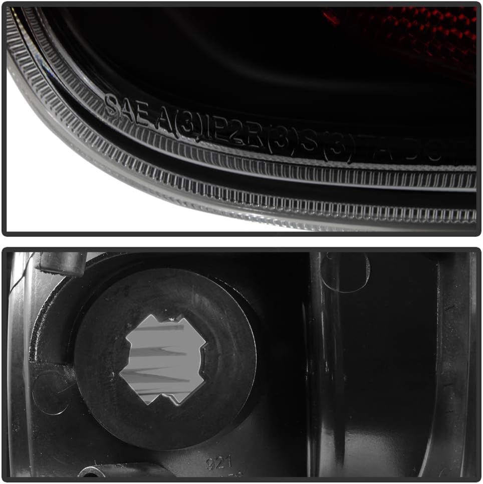 Black Smoked LED Tail Lights Brake Lamps Set Left Right B7261