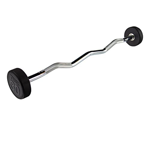 Rubber Coated Fixed Weight Straight Barbell L5585