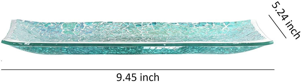 4-Pieces Bathroom Accessory Set Mosaic Glass Lotion Tray A9202