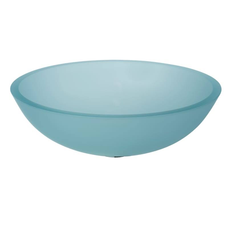 Frosted Glass Round Vessel Bathroom Sink W422910