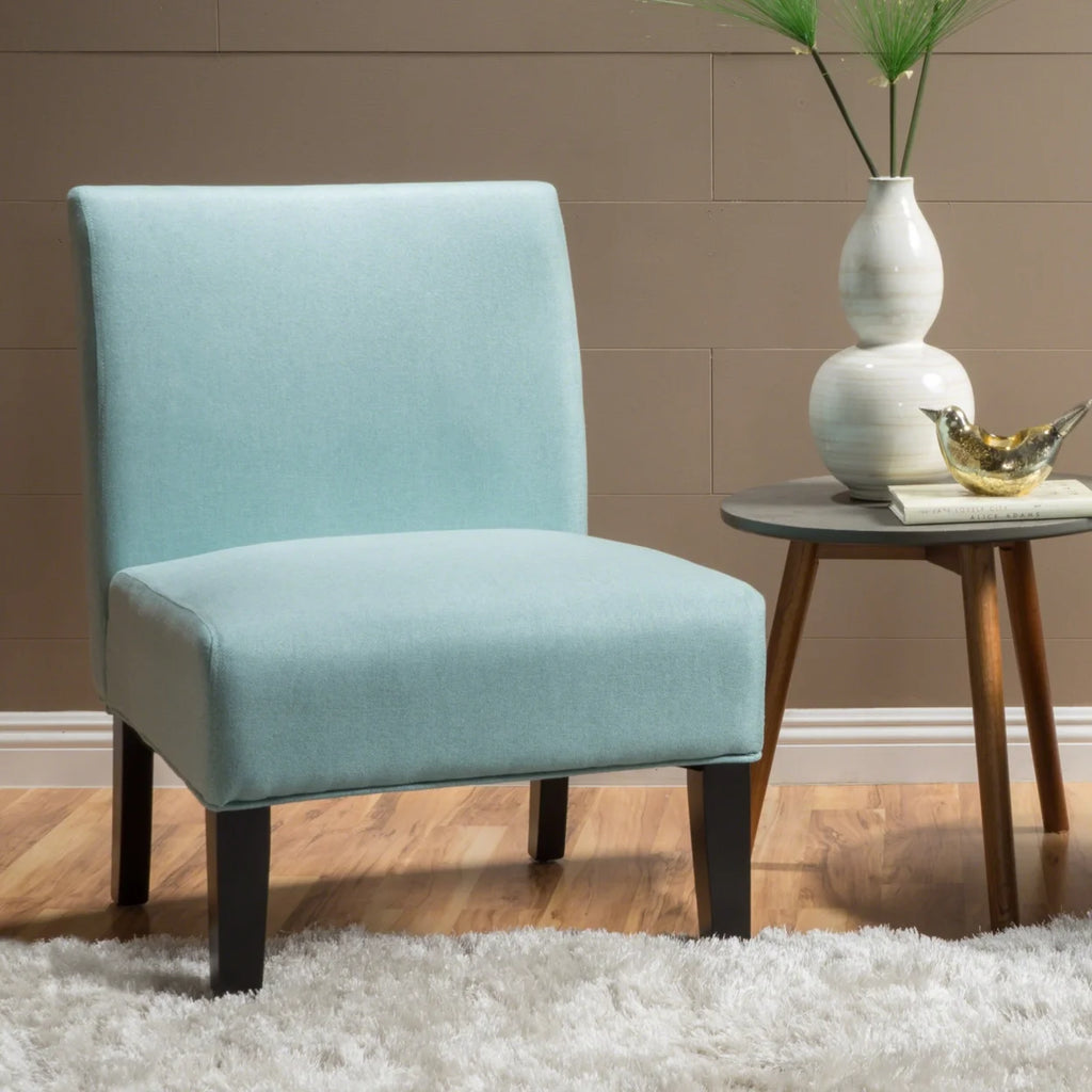 Gray Fabric Slipper Accent Chair R3359
