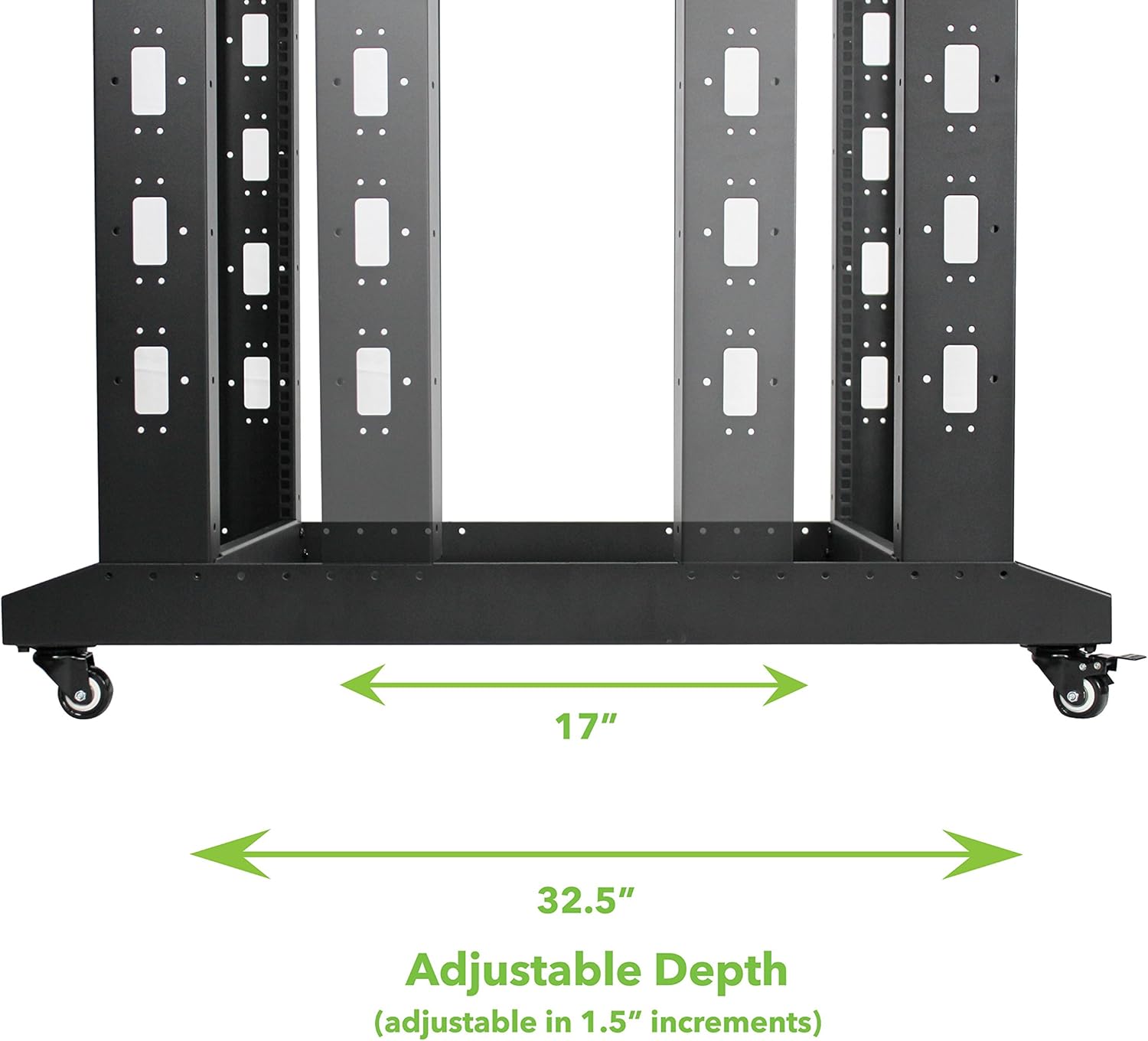 42U 4-Post Open Frame Server Rack Black J49705