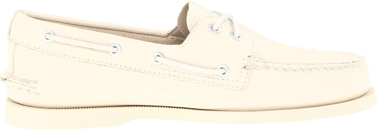White 2-Eye Boat Shoe N969