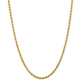 14kt Yellow Gold 4mm Diamond Cut Rope Chain with Lobster Clasp, 30 inch J2106