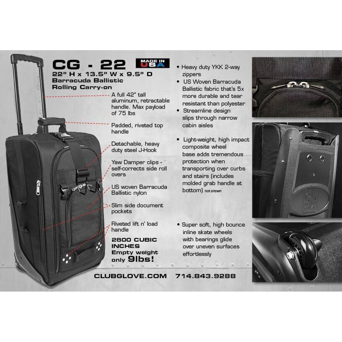 Barracuda Ballistic Rolling Carry-On W345