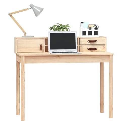 43.3"x19.7"x36.6" Solid Wood Pine Desk X947
