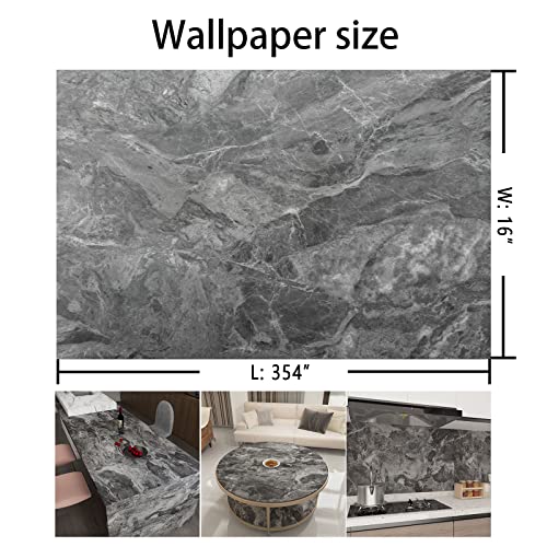 Grey Matte Marble Peel and Stick Contact Paper 31.5x354inch G219871