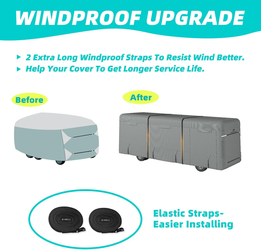 6 Layers Class A RV Cover with 2 Extra Long Straps T714