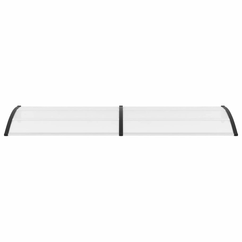 Door Canopy Black and Transparent 118.1"x31.5" PC J302015