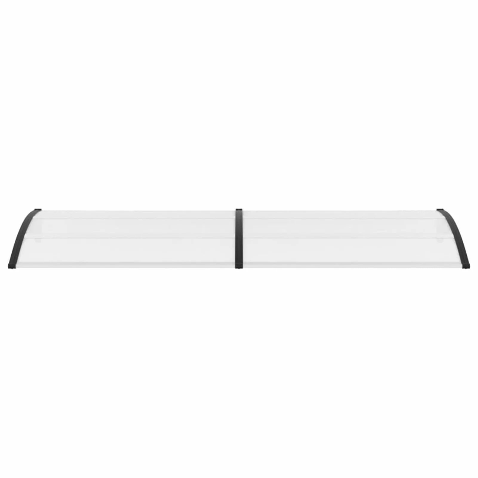 Door Canopy Black and Transparent 118.1"x31.5" PC J302015