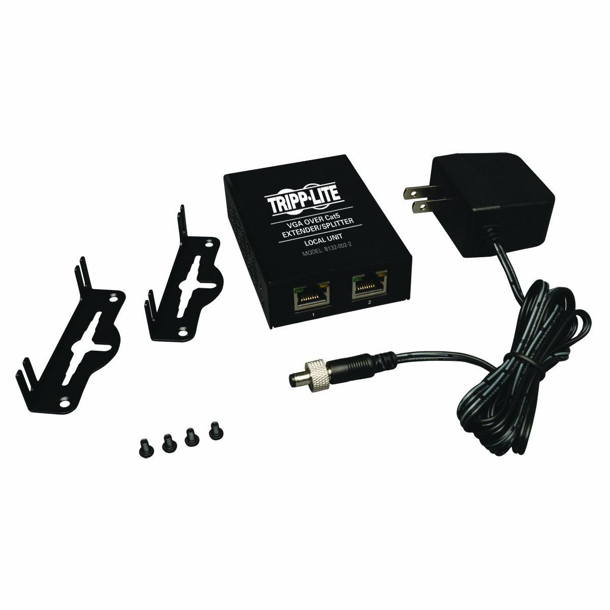 VGA over Cat5/Cat6 Video Extender 2-Port Transmitter HD15 RJ45 U858