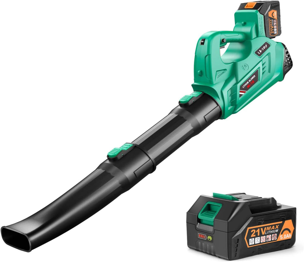 21V 320 CFM 180 MPH Cordless Leaf Blower with 5.0Ah Battery and Charger W3306