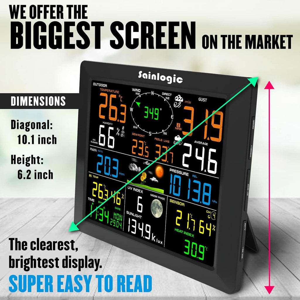 Black WiFi Weather Station with Outdoor Sensor Z4607