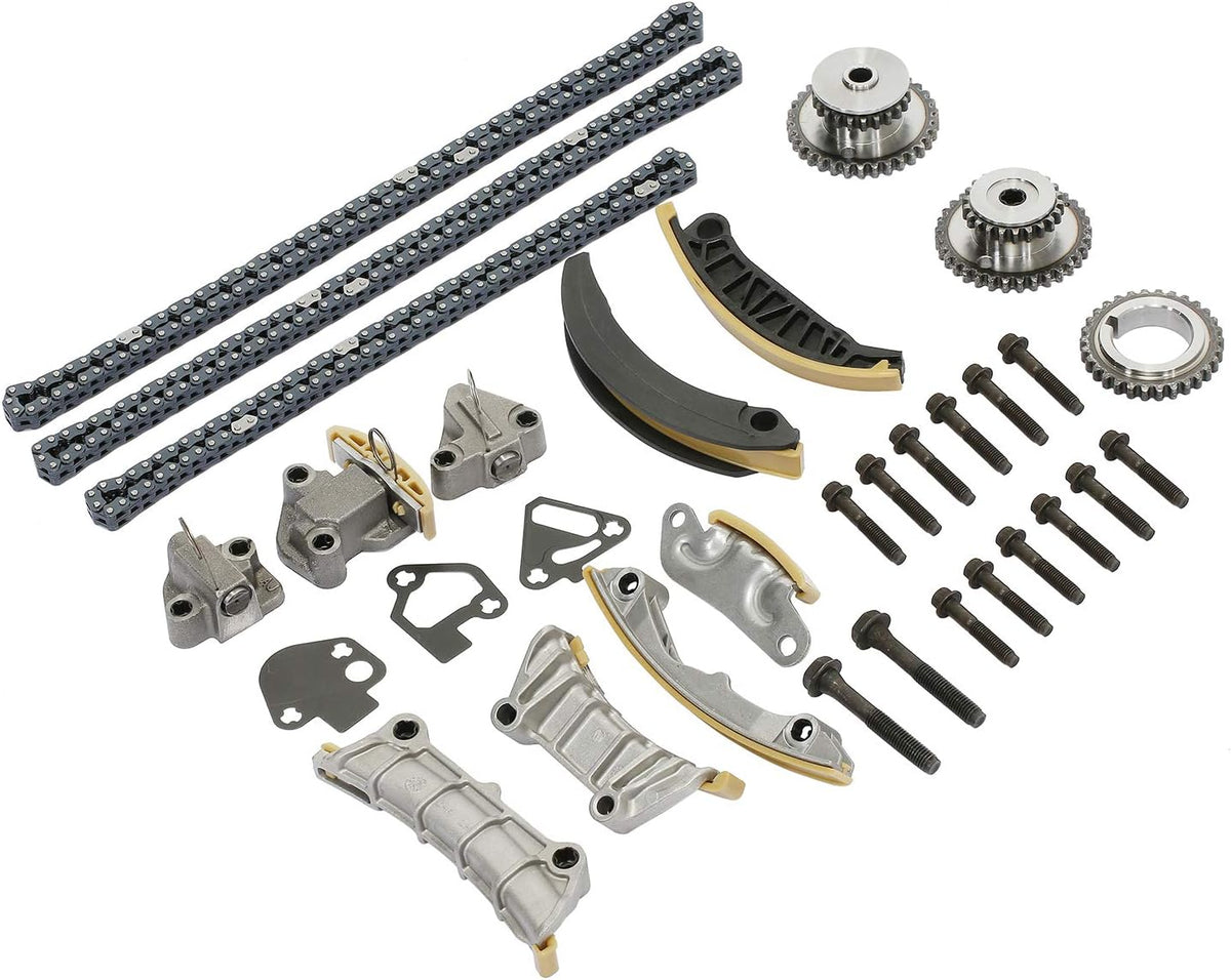 Timing Chain Kit with Tensioner Guide Rail Sprocket I785298