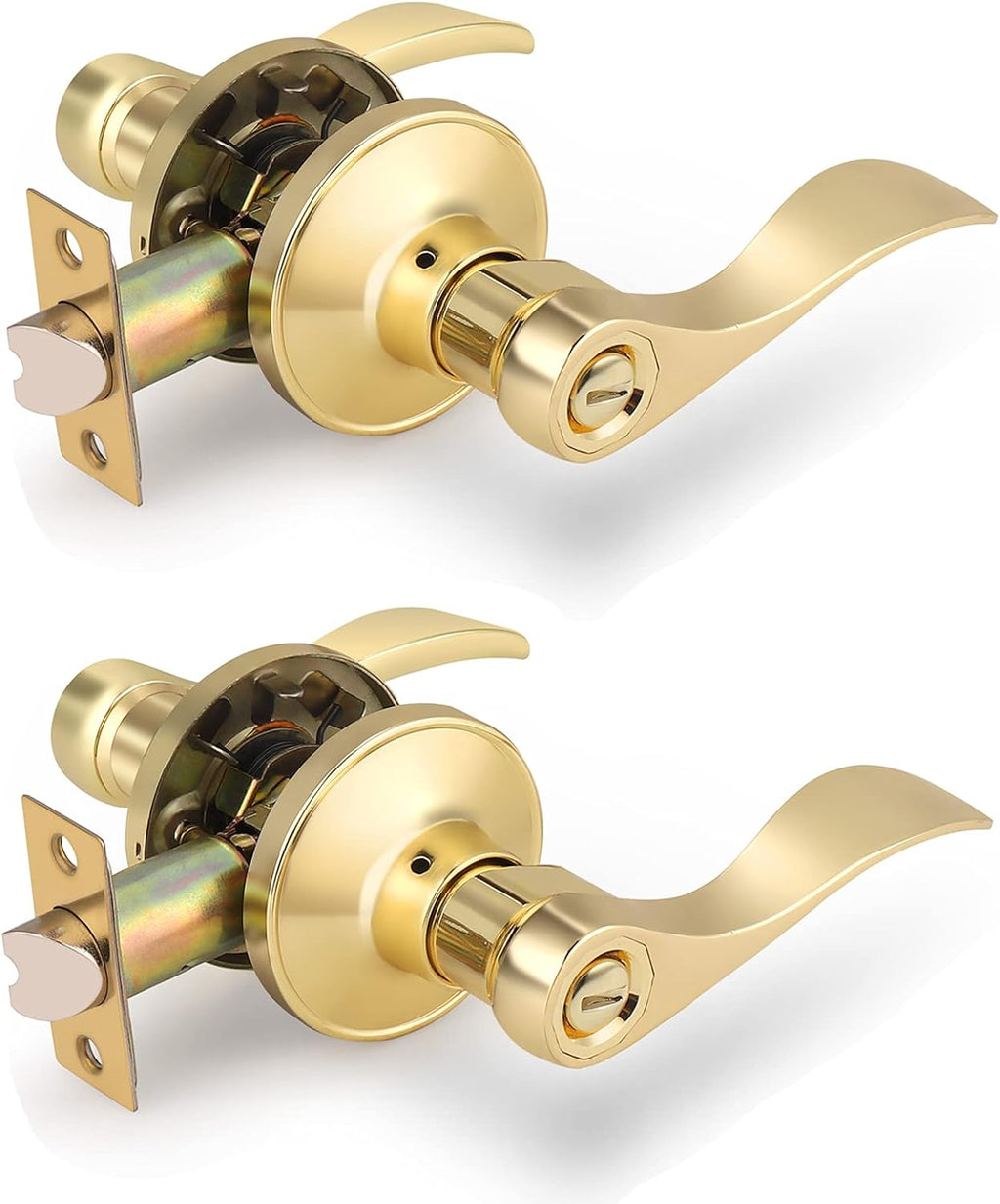 6 Pack Privacy Door Levers with Satin Nickel Finish J695433