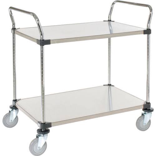 Stainless Steel Utility Cart 2 Shelves 48x24 B819892