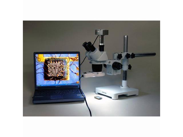 20X 40x Stereo Boom Microscope with Fluorescent Light and 5MP Camera H9238