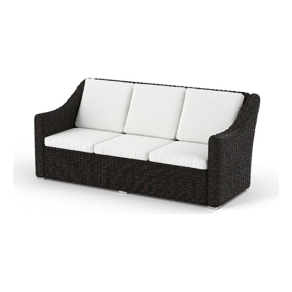 Beige Cast Iron Outdoor Wicker Sofa J50416