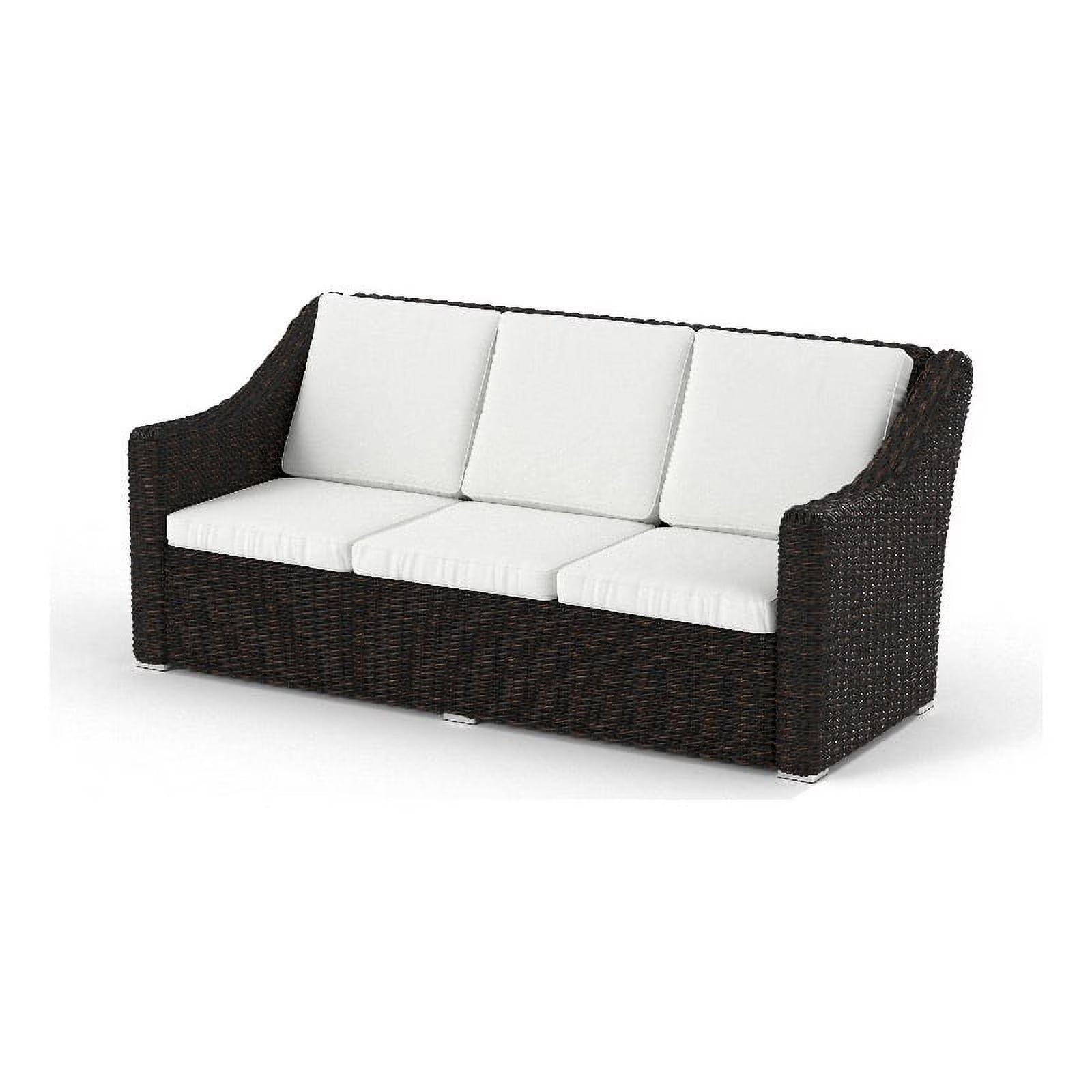Beige Cast Iron Outdoor Wicker Sofa J50416