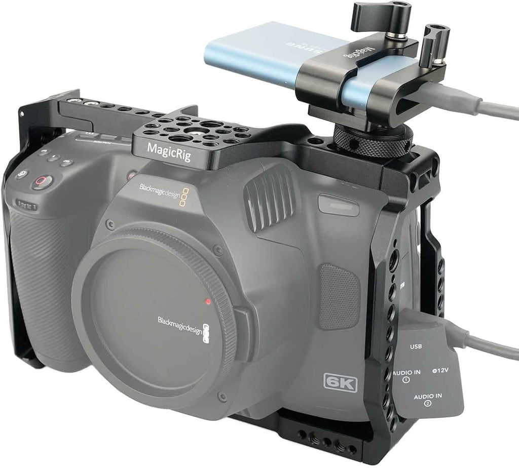 BMPCC 6K Pro Cage with T5 SSD Mount V559